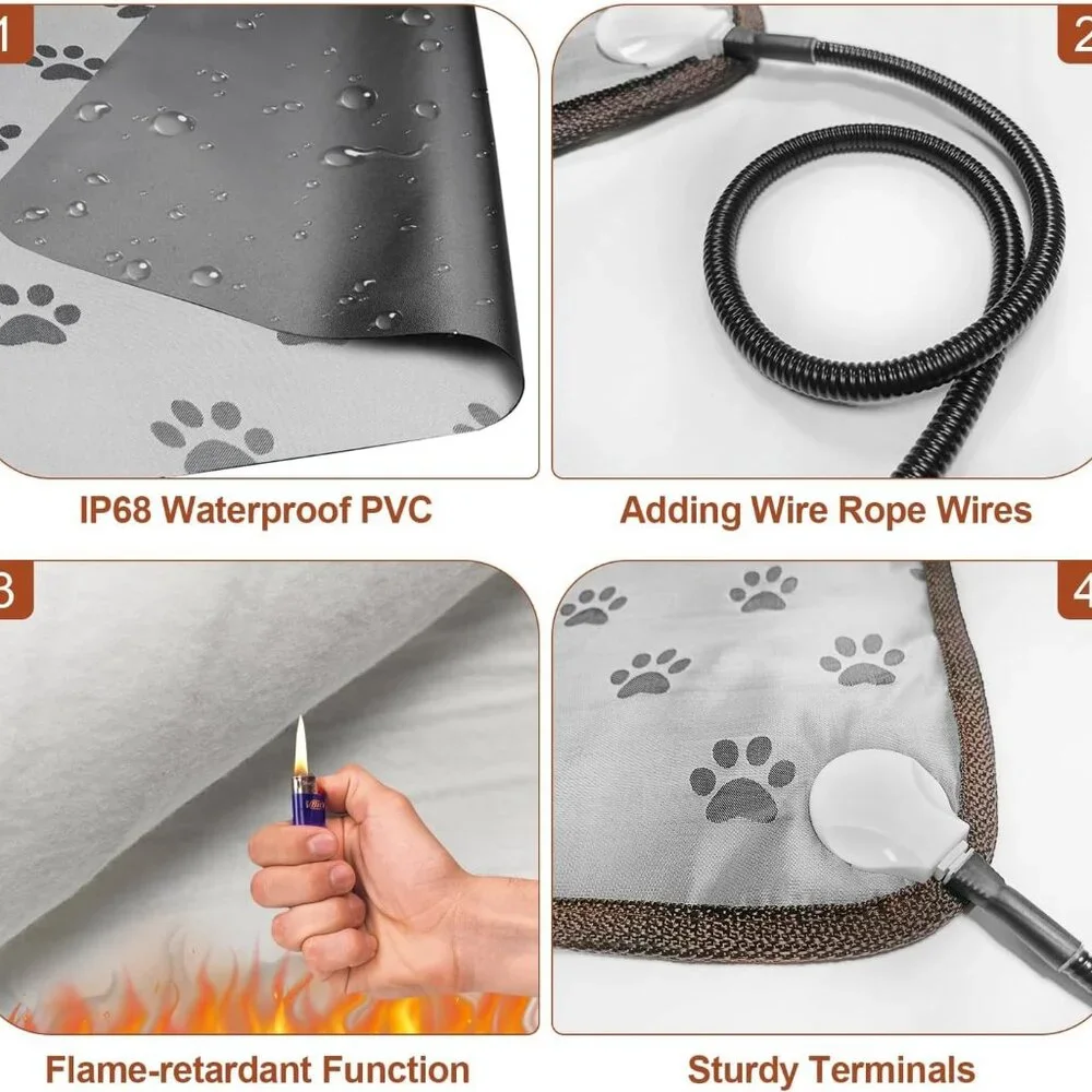 Extra Large Dog Heating Pad 47x30 in with Smart Thermostat Switch